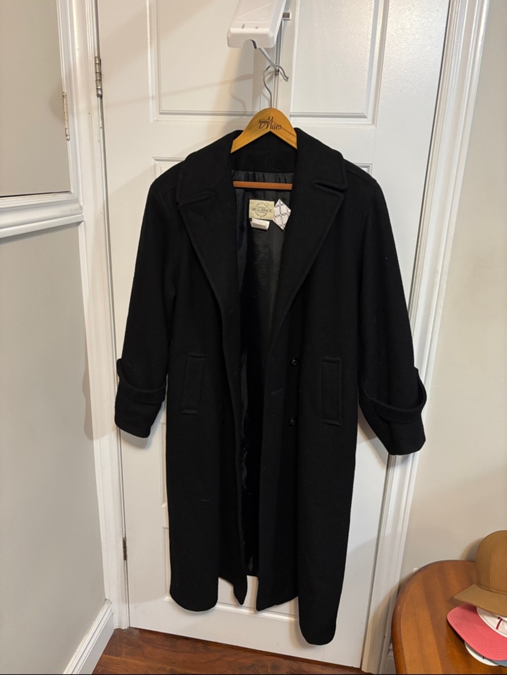 Black Long Women's Trench Coat - Classic Timeless Style
